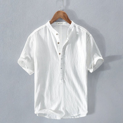 🔥Het rea 49% RABATT🔥Herr ny ledig kortärmad skjorta i linne
