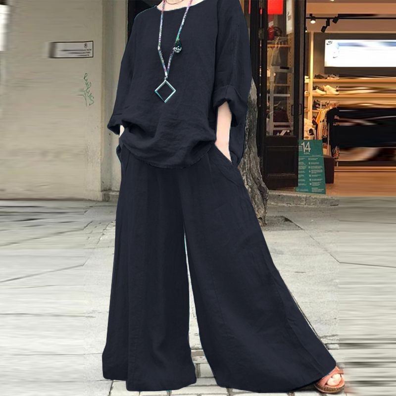 đRelaxed-fit Cotton And Hemp Suit For Women - All-Day Comfort âš