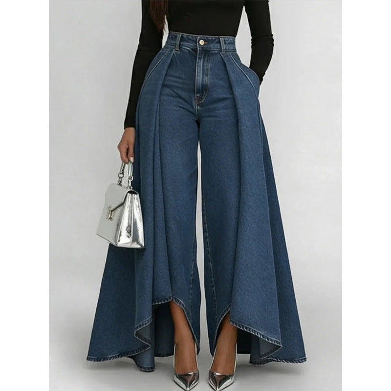 đ„ 50% RABATT đâš Avantgardistiska vida jeans med hög midja â modern design, smickrande passform & tidlös stil đ
