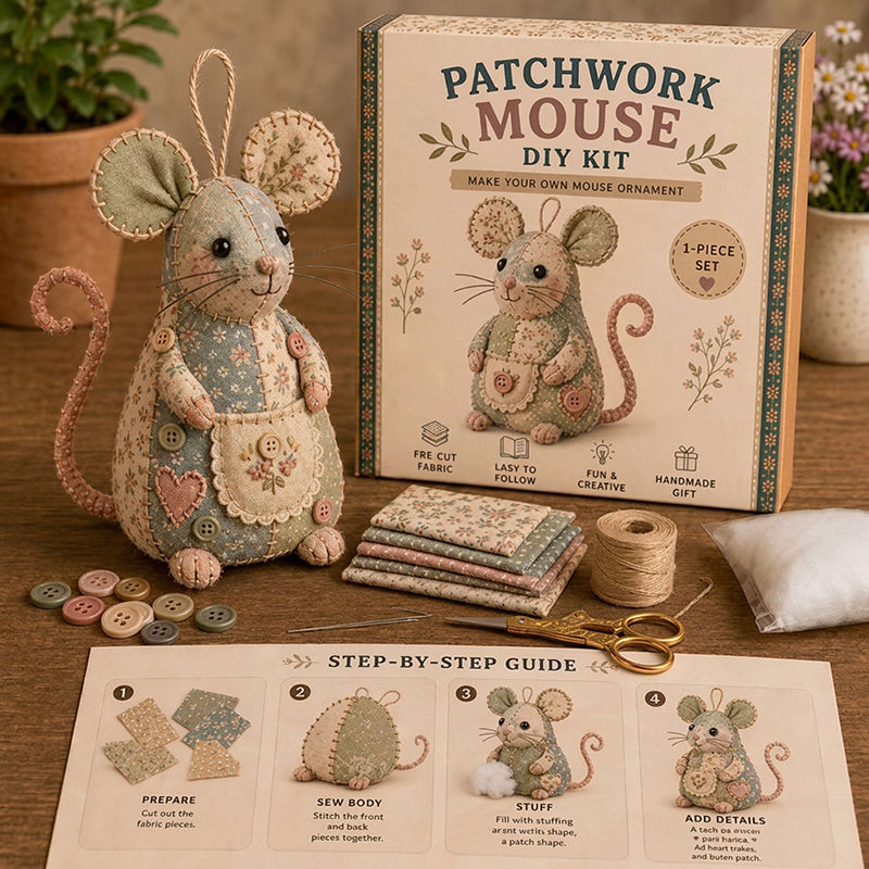 đ„ 50% RABATT đ§”đ Vintage lapptĂ€cksmus DIY-kit âš Allt inkluderat â skapa charmiga handgjorda möss enkelt, perfekt för nybörjare đż