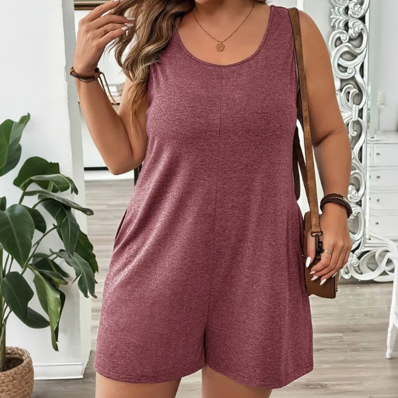 đ TIDBEGRĂNSAD 50% RABATT! đ„ Ărmlös jumpsuit i plusstorlek med fickor för dam â Böljande, bekvĂ€m, mĂ„ngsidig âš