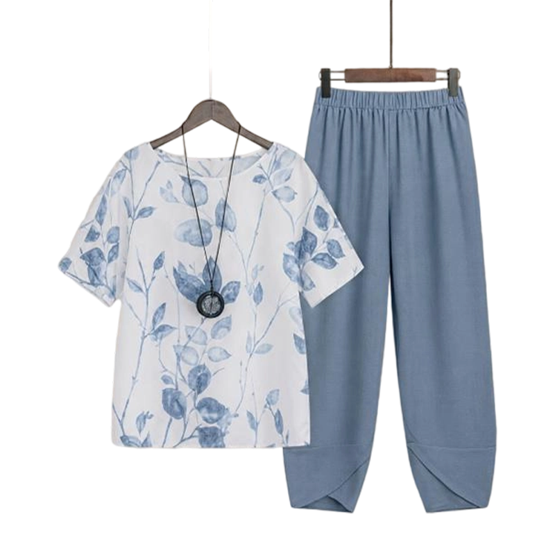 Enkelt tryckt t-shirtset