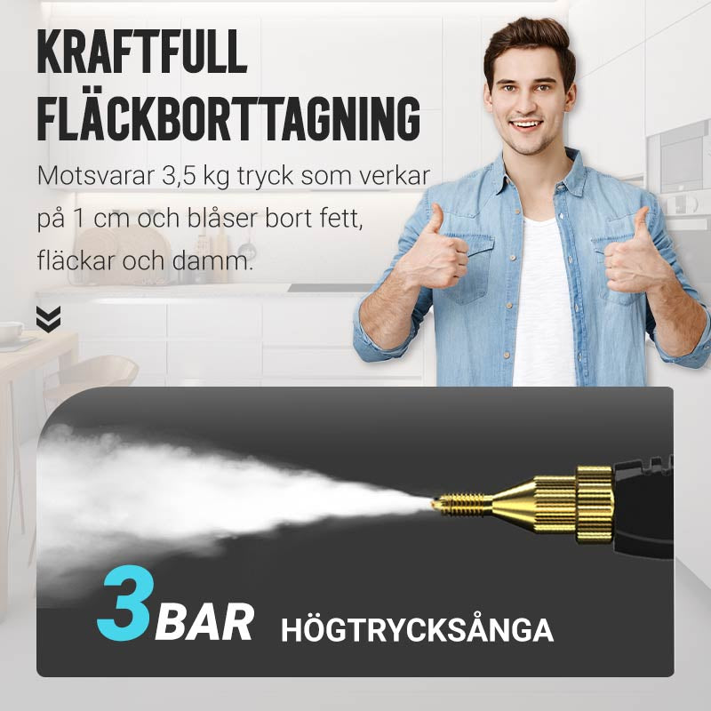 🔥 HALVA PRISET + Fri frakt 💨 Multifunktionell ångrengörare ✨ Tar bort smuts och bakterier snabbt – miljövänlig och enkel att använda 🌿