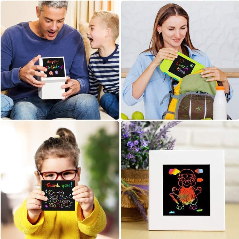 🎅Julklapp 49%OFF-【100 st/1 Set】DIY Rainbow Magic Scratch Paper Art Set