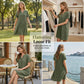 🏖️ SCONTO DEL 50%! 👗 Tunica abito con scollo a V da donna – vestibilità comoda, tasche e traspirante