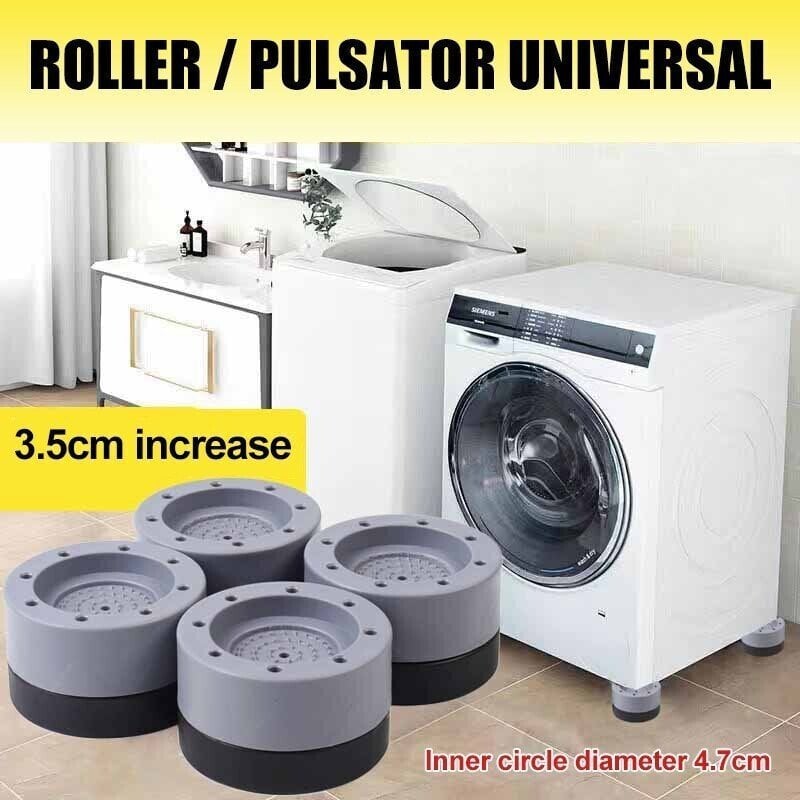 ✨ KÖP 2 FÅ 1 GRATIS! 🏡 Gummifötter för tvättmaskin (4-pack) 🔇 Minskar buller, vibrationer och slitage på golvet 🧼