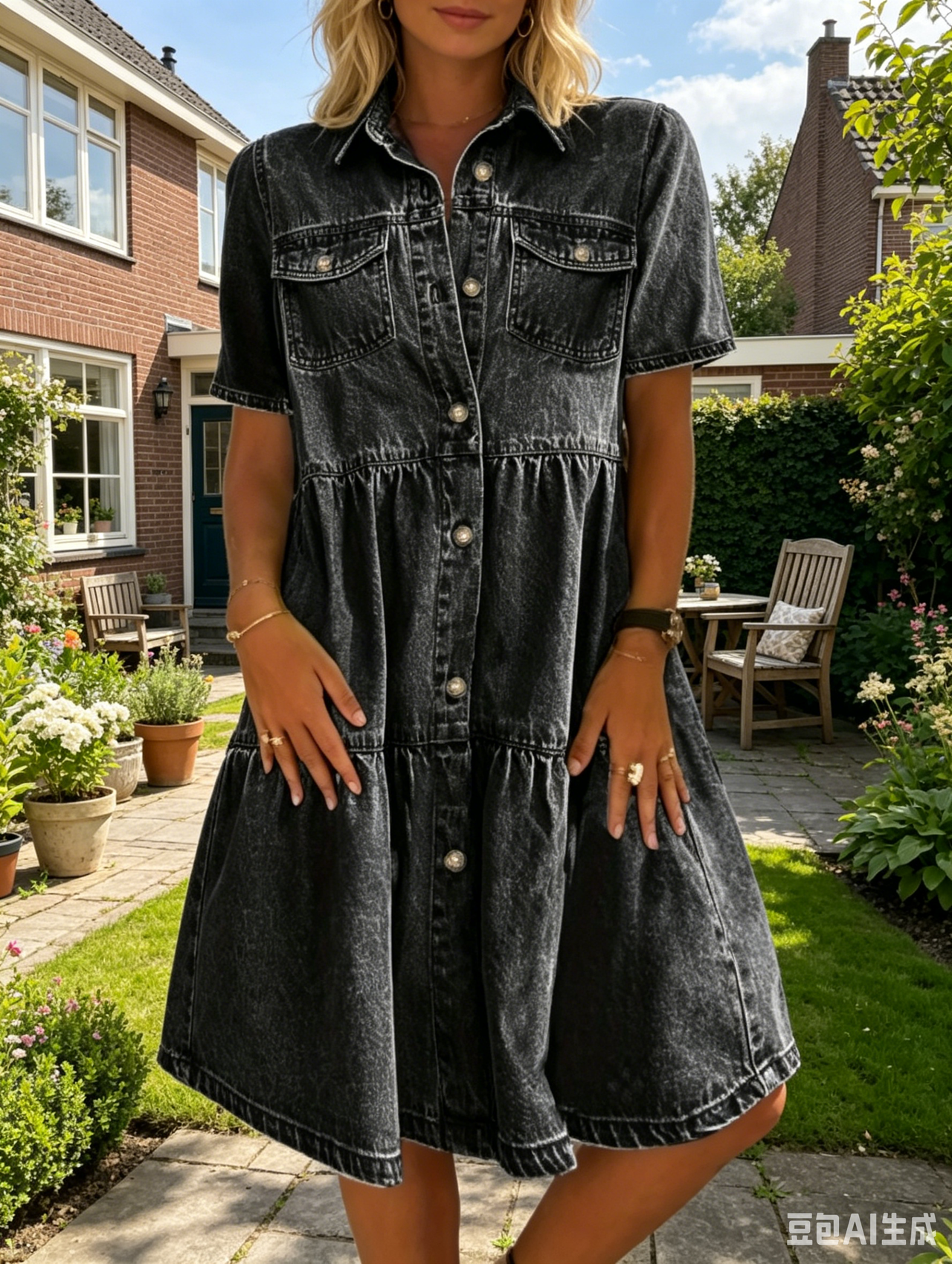 🔥 HALVA PRISET 👗 Elegant denimklänning för damer ✨ Tidlös stil, hög komfort & en favorit hela sommaren ☀️