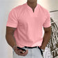 T-shirt Uomo Scollo a V in Cotone Traspirante | Maglietta Elegante Vestibilità Classica