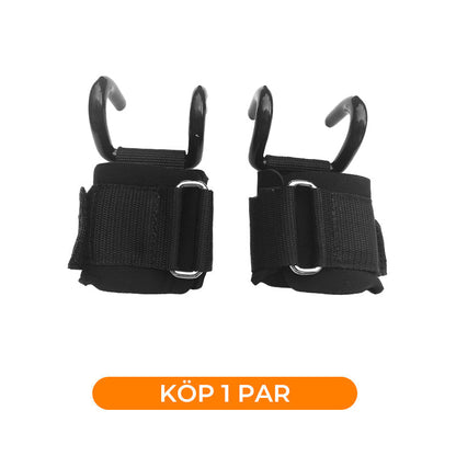 🔥 50% RABATT 💪 Tunga lyftremmar med handledskrok för styrketräning 🏋️‍♂️ Maximal greppstyrka & bättre kontroll vid tunga lyft ✨