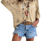 🌸☀️✨ PROMO -50% ! Haut en Crochet Bohème pour Femme – Encolure en V, Tissu Léger & 5 Couleurs (S-4XL)
