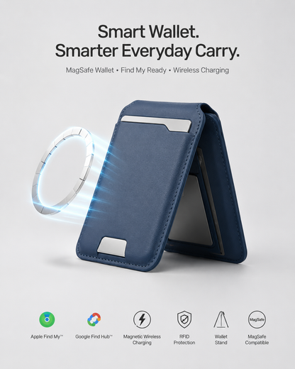 ⚡ 50% RABATT 💥 Smart Wallet mit Apple Find My™ & Google Find Hub™ 🔥 Premium Nappa-Leder + Wireless Charging