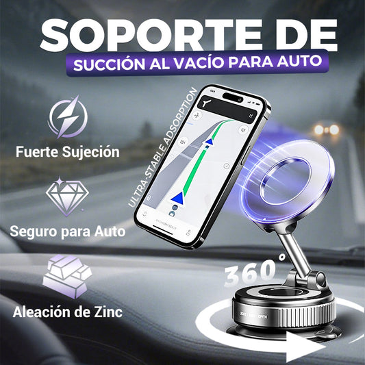 🔥Oferta Relámpago🔥 Soporte de Celular para Auto con Succión al Vacío