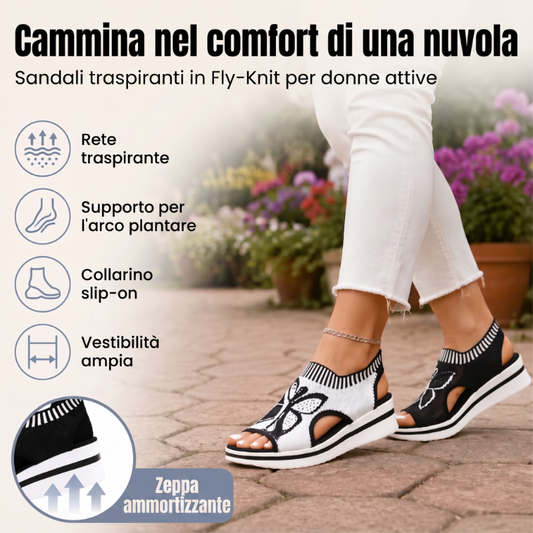 Sandali da spiaggia casual con plateau e apertura in punta da donna