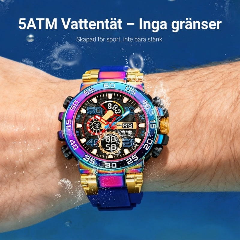 🔥Multifunktionell LED-vattentät digital klocka