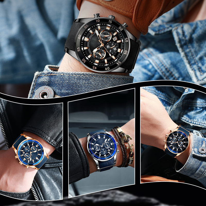 🔥 50% RABATT ⌚💎 Lyxig multifunktionell kvartsarmbandsur för herrar ✨ Elegant design, premiumkänsla & imponerande detaljarbete