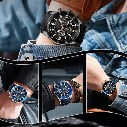 🔥 50% RABATT ⌚💎 Lyxig multifunktionell kvartsarmbandsur för herrar ✨ Elegant design, premiumkänsla & imponerande detaljarbete