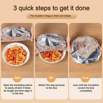 🔥 50% RABATT 🧊 Smart aluminiumfolieisoleringsskydd 🍱 Håller maten varm längre, återanvändbart & perfekt för vardag och utflykter ✨