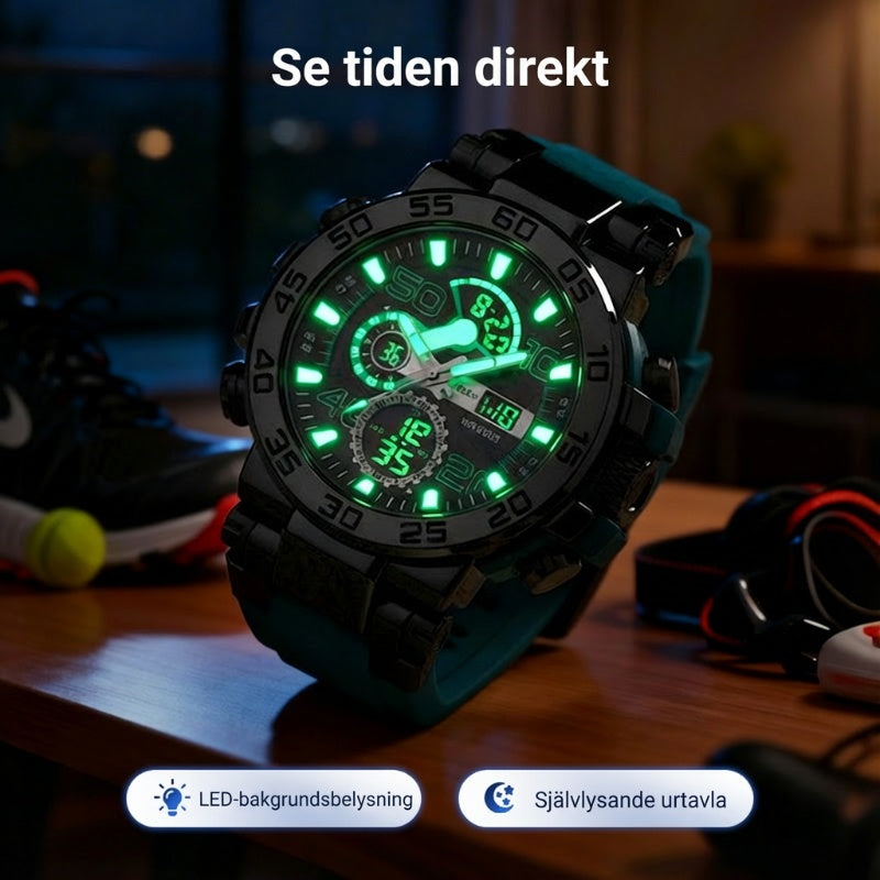 🔥Multifunktionell LED-vattentät digital klocka