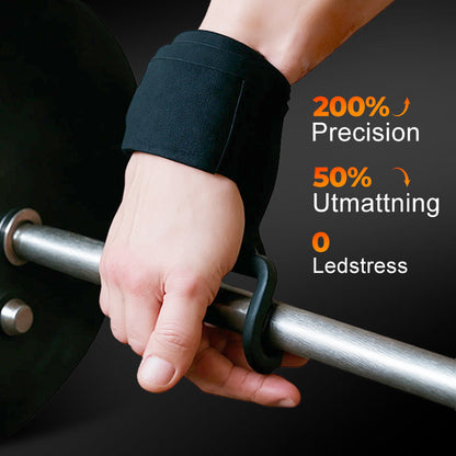 🔥 50% RABATT 💪 Tunga lyftremmar med handledskrok för styrketräning 🏋️‍♂️ Maximal greppstyrka & bättre kontroll vid tunga lyft ✨