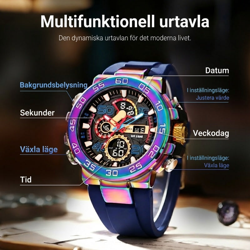 🔥Multifunktionell LED-vattentät digital klocka