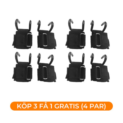 🔥 50% RABATT 💪 Tunga lyftremmar med handledskrok för styrketräning 🏋️‍♂️ Maximal greppstyrka & bättre kontroll vid tunga lyft ✨