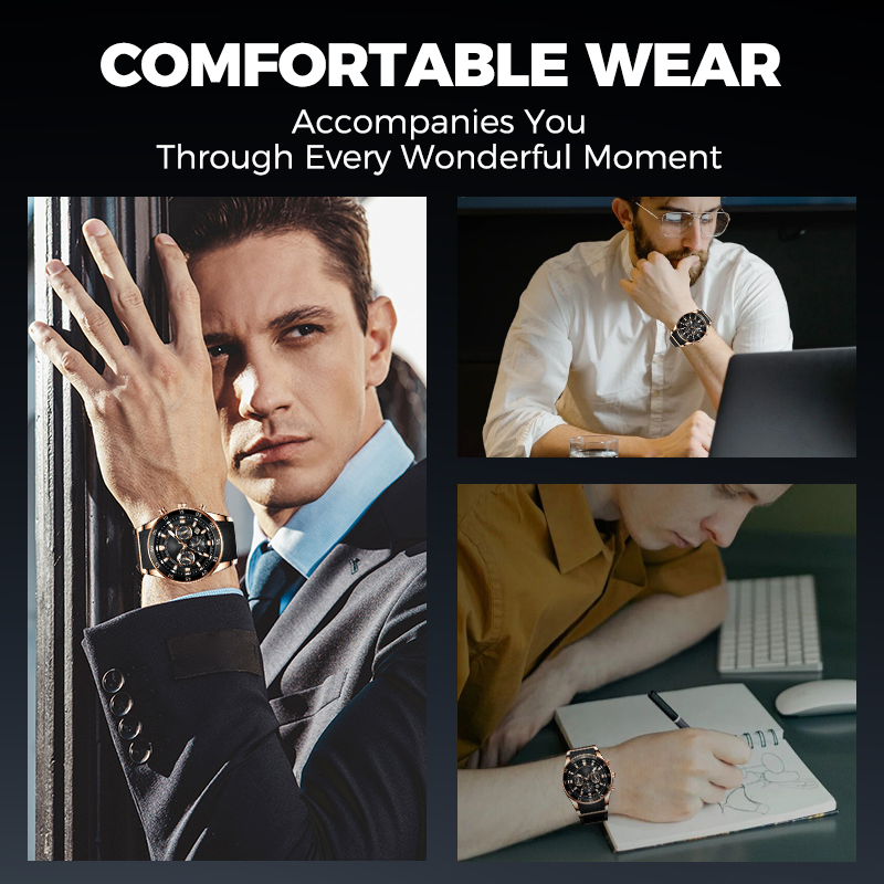 🔥 50% RABATT ⌚💎 Lyxig multifunktionell kvartsarmbandsur för herrar ✨ Elegant design, premiumkänsla & imponerande detaljarbete