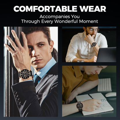 🔥 50% RABATT ⌚💎 Lyxig multifunktionell kvartsarmbandsur för herrar ✨ Elegant design, premiumkänsla & imponerande detaljarbete