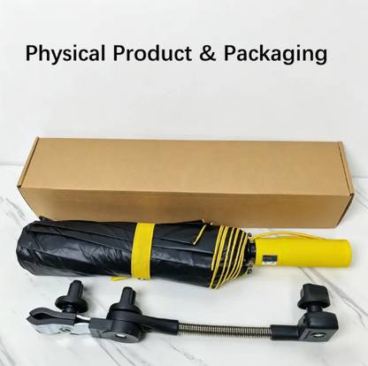 🔥 50% RABATT ☀️ Outdoor Camping Solskydds-Paraply med klämma ⛺ 49-tums stor kupa – UV-skydd, lätt & perfekt för strand, golf, fiske och utomhusaktiviteter 🌿