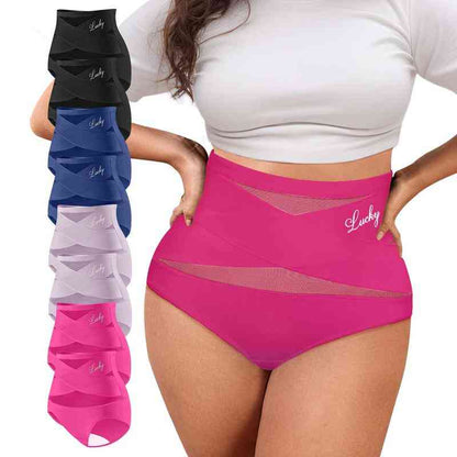 🌸 Ultimo giorno – COMPRA 1, PRENDI 2 GRATIS ✨ Mutandine a vita alta con controllo pancia incrociato, taglie forti