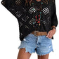 🌸☀️✨ PROMO -50% ! Haut en Crochet Bohème pour Femme – Encolure en V, Tissu Léger & 5 Couleurs (S-4XL)