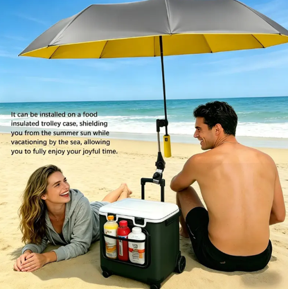 🔥 50% RABATT ☀️ Outdoor Camping Solskydds-Paraply med klämma ⛺ 49-tums stor kupa – UV-skydd, lätt & perfekt för strand, golf, fiske och utomhusaktiviteter 🌿