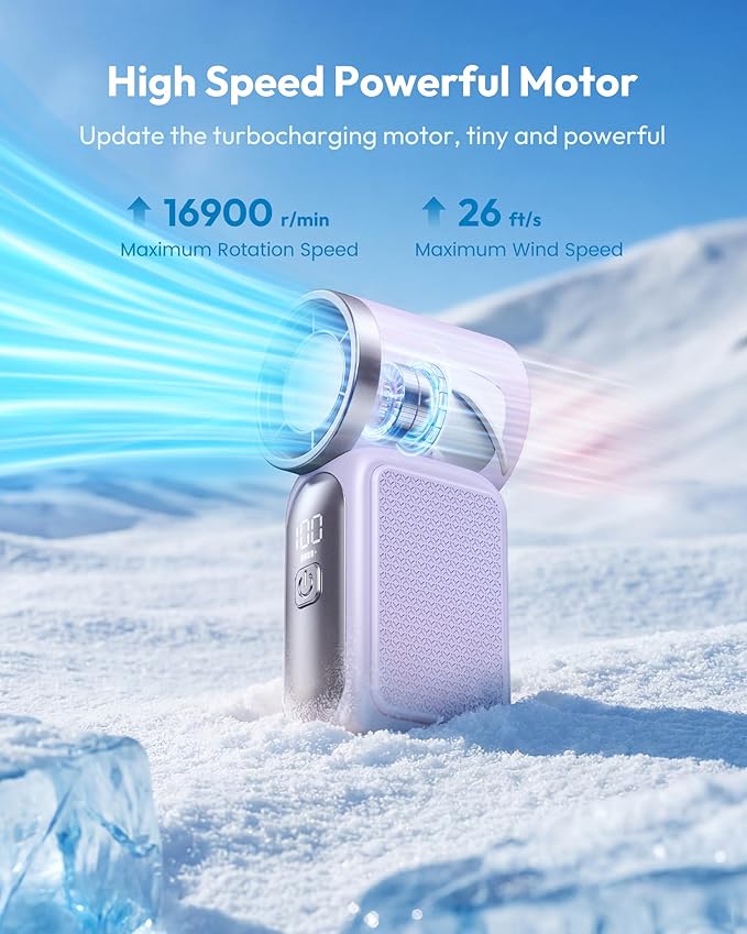 🔥 50% RABATT 🌬️ Kraftfull turbinfläkt med 16 900 varv/min 💨 6 vindlägen, LED-display & svalka direkt var du än är ✨