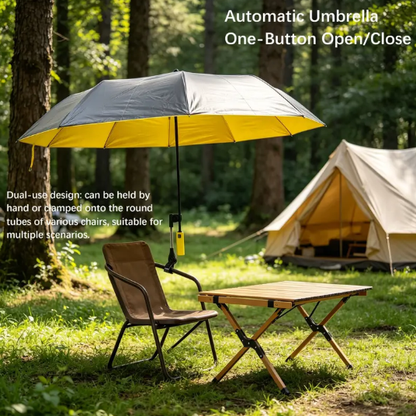 🔥 50% RABATT ☀️ Outdoor Camping Solskydds-Paraply med klämma ⛺ 49-tums stor kupa – UV-skydd, lätt & perfekt för strand, golf, fiske och utomhusaktiviteter 🌿