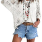 🌸☀️✨ PROMO -50% ! Haut en Crochet Bohème pour Femme – Encolure en V, Tissu Léger & 5 Couleurs (S-4XL)