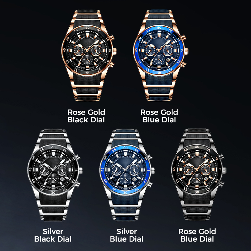 🔥 50% RABATT ⌚💎 Lyxig multifunktionell kvartsarmbandsur för herrar ✨ Elegant design, premiumkänsla & imponerande detaljarbete