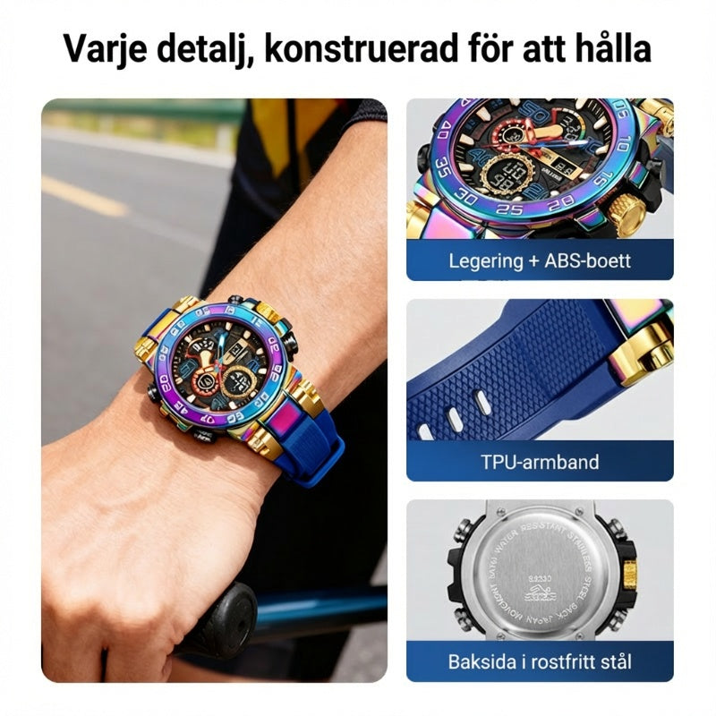 🔥Multifunktionell LED-vattentät digital klocka