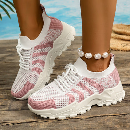 💥 50% RABATT 👟 Plattformssneakers med andningsbart mesh ✨ mjuka steg, bra stöd & perfekt för vardag och promenader 🚶‍♀️