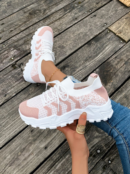 💥 50% RABATT 👟 Plattformssneakers med andningsbart mesh ✨ mjuka steg, bra stöd & perfekt för vardag och promenader 🚶‍♀️