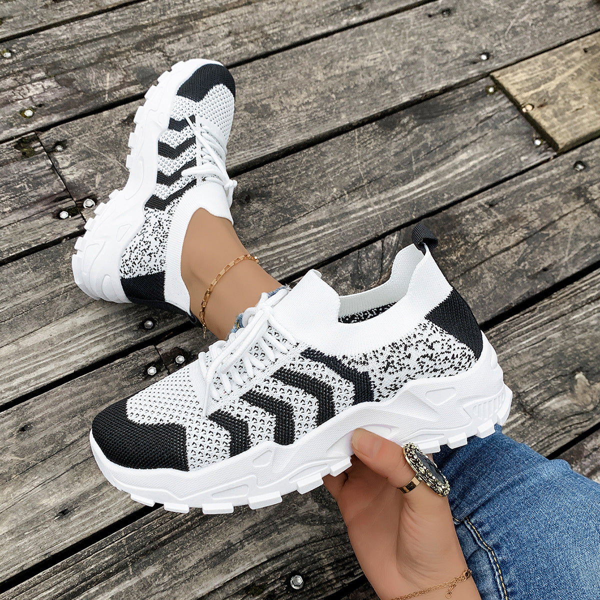 💥 50% RABATT 👟 Plattformssneakers med andningsbart mesh ✨ mjuka steg, bra stöd & perfekt för vardag och promenader 🚶‍♀️