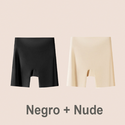 Ropa interior de seda helada de cintura alta para mujer con control de abdomen y levantamiento de cadera