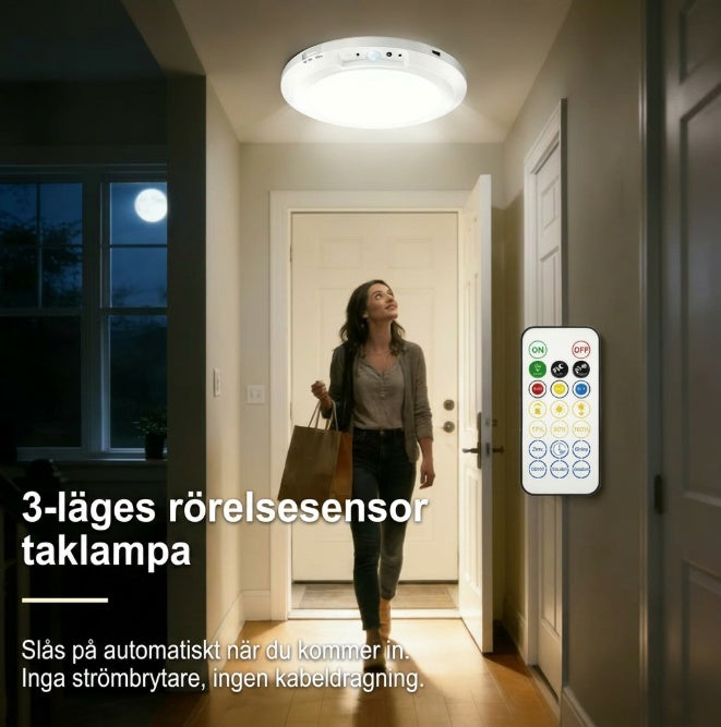 ✨ Stilren smartlampa för moderna hem 🏡 Automatisk LED-belysning med rörelsesensor & röststyrning 💡 Nu till halva priset