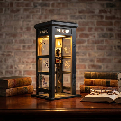 ✨⏰ LIMITED EDITION Vintage Telefonkiosk-Stimmungsleuchte – nostalgisches Design trifft warmes Ambientelicht 💡📞