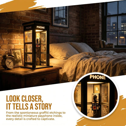 ✨⏰ LIMITED EDITION Vintage Telefonkiosk-Stimmungsleuchte – nostalgisches Design trifft warmes Ambientelicht 💡📞
