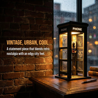 ✨⏰ LIMITED EDITION Vintage Telefonkiosk-Stimmungsleuchte – nostalgisches Design trifft warmes Ambientelicht 💡📞