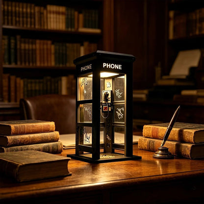 ✨⏰ LIMITED EDITION Vintage Telefonkiosk-Stimmungsleuchte – nostalgisches Design trifft warmes Ambientelicht 💡📞