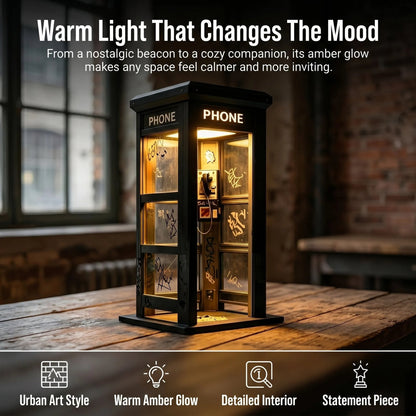 ✨⏰ LIMITED EDITION Vintage Telefonkiosk-Stimmungsleuchte – nostalgisches Design trifft warmes Ambientelicht 💡📞