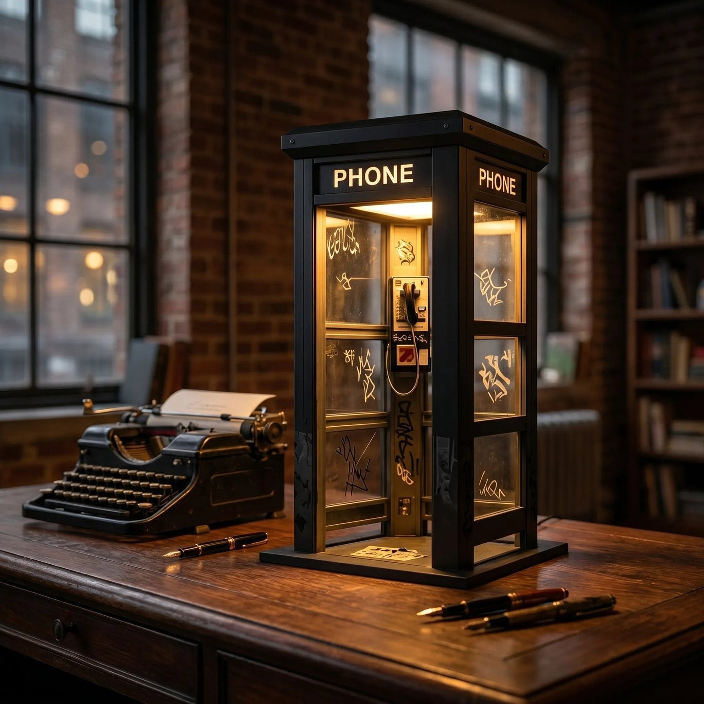 ✨⏰ LIMITED EDITION Vintage Telefonkiosk-Stimmungsleuchte – nostalgisches Design trifft warmes Ambientelicht 💡📞