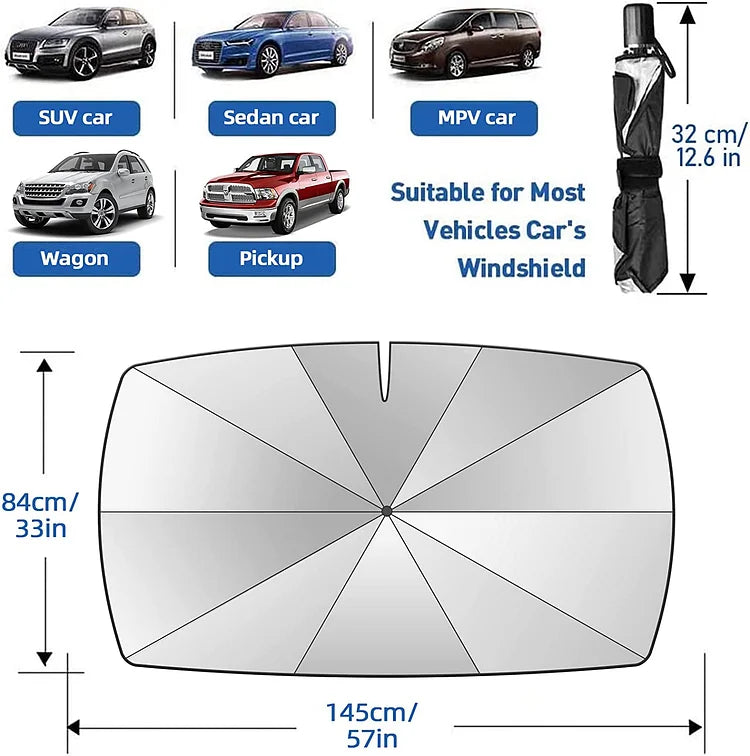 ⏳Begränsad tid – 60% rabatt⏰🚗 Vikbart bilskydd ✨☀️ Blockar UV & värme ❄️🛡️ Skyddar instrumentbräda & inredning