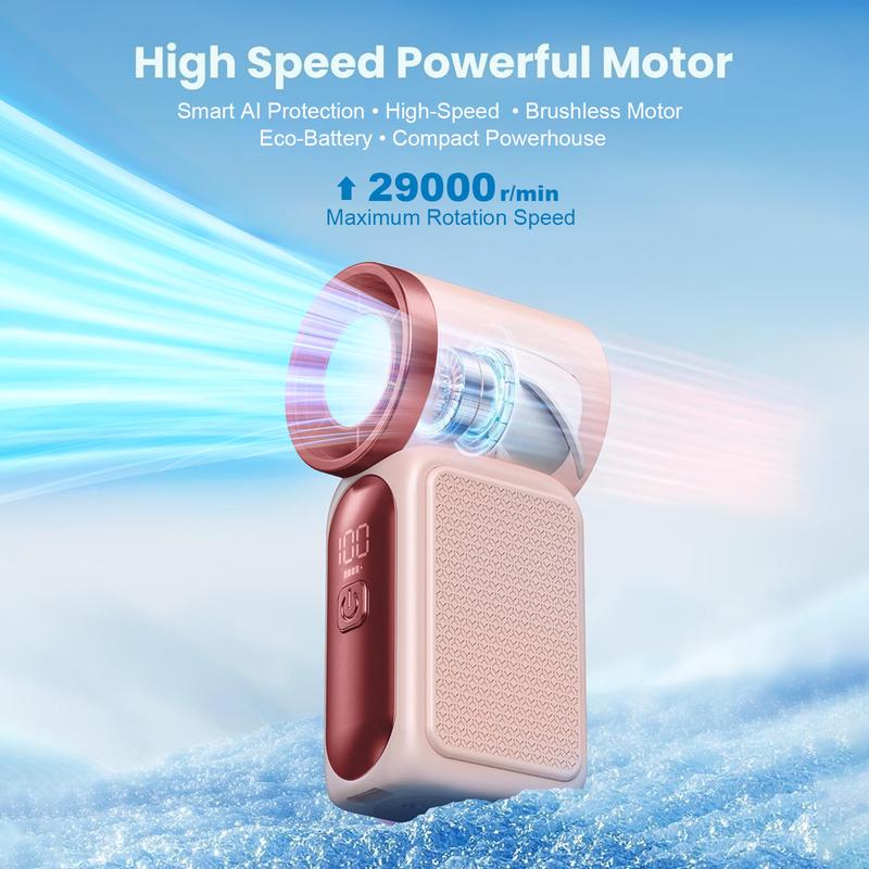 🔥 50% RABATT 🌬️ Kraftfull turbinfläkt med 16 900 varv/min 💨 6 vindlägen, LED-display & svalka direkt var du än är ✨