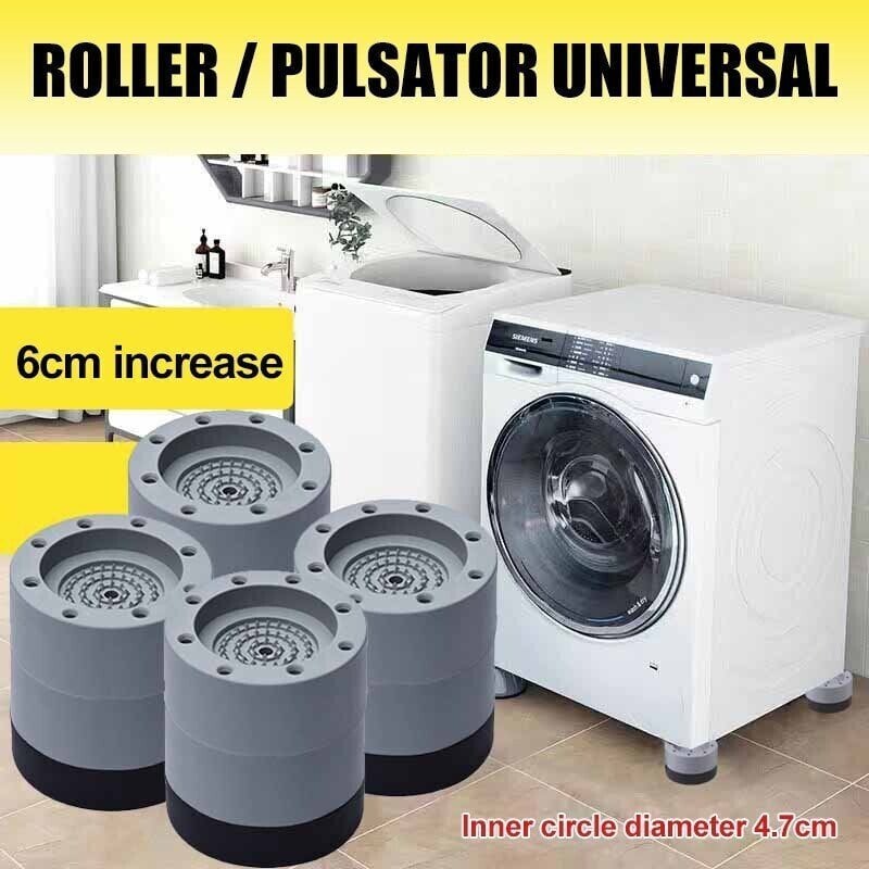 ✨ KÖP 2 FÅ 1 GRATIS! 🏡 Gummifötter för tvättmaskin (4-pack) 🔇 Minskar buller, vibrationer och slitage på golvet 🧼